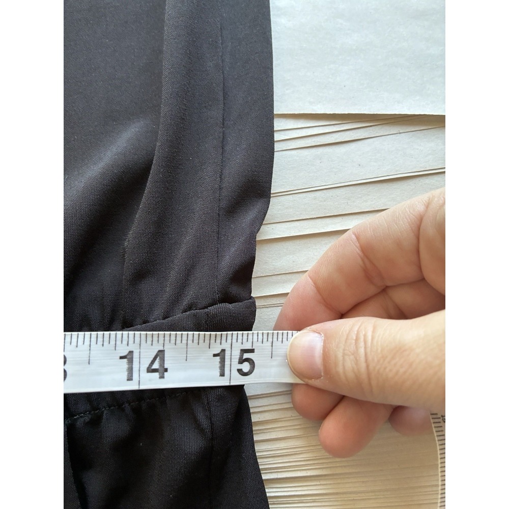 Veronica M Black Stretch Jogger Jumpsuit Sleeveless Women's S Minimalist Goth - Picture 9 of 11